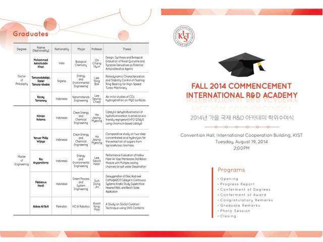 2014 KIST Fall Graduation (1)