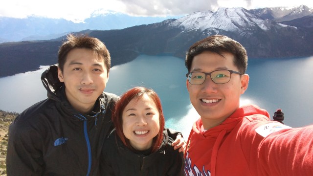 Here we are! Kwan, Christine, and me at the top of Panorama Ridge.