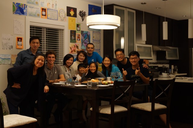 Thank you David Takagawa and Stacy for inviting me for Thanksgiving Dinner! From left to right: Katie, Kwan, Etienne, Yuri, Mika, Brendan, Al, Devon, Stacy, David, and me