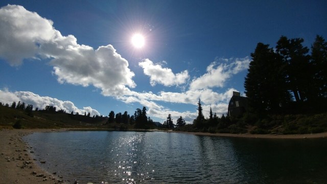 Here is our destination in my second hiking experience: Elfin Lake.