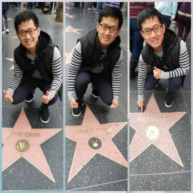 Along the Walk of Fame. Which one is your favorite? (Photographed by my uncle)